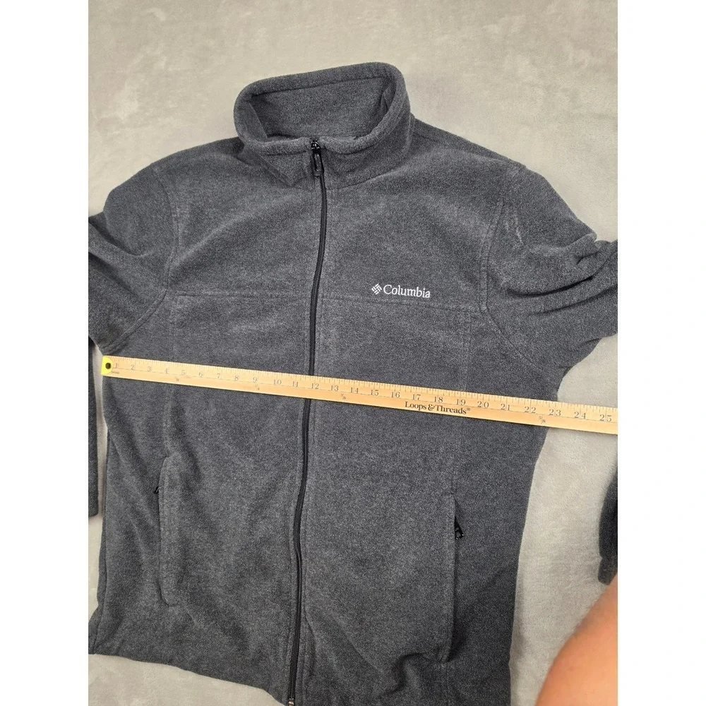 Columbia Fleece Jacket Mens Large Gray Steens Mountain Full Zip XM1571